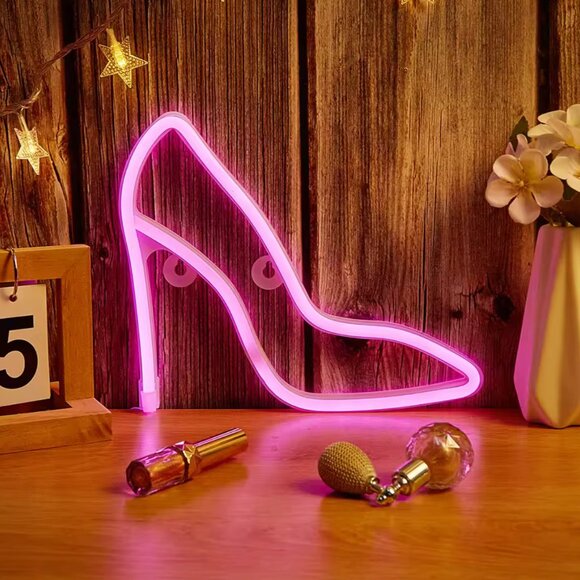 STILETTO HIGH HEEL NEON LED SIGN - Picture 1 of 3